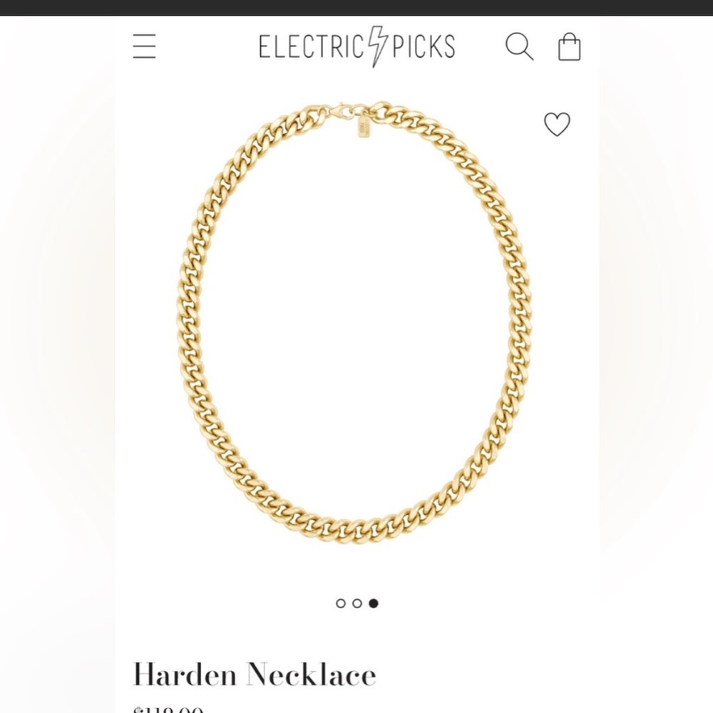 Electric Picks Harden Necklace 14” with 2” extender
